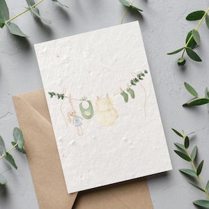 Baby Shower Card, New Baby Card, Congratulations on the Birth, New Baby, Welcome to the World