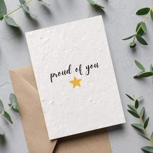 Proud of You Congratulations Card, New Job, Passed Exams, Congrats Passed Driving Test, Graduation Card, New Home, Well Done
