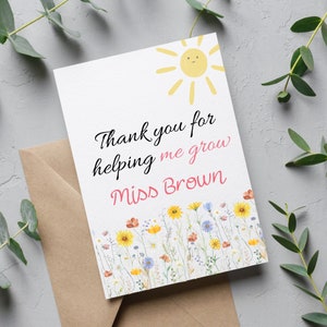 Personalised Thank You Teacher & Primary School Card, Thank you Nursery Card, Thank You Teacher, Card for Preschool Leaver, Nursery Teachers