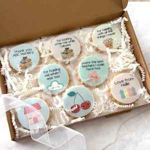 Nursery Thank You Personalised Biscuits Gift, PreSchool Thank You Gift, Leaving Nursery Biscuits for Nursery Teachers, Nursery Staff Gifts image 3
