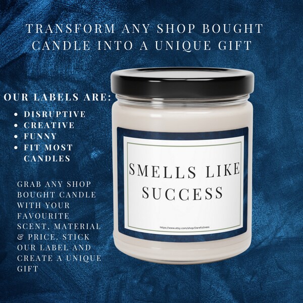 Smells Like Success Candle Etsy UK