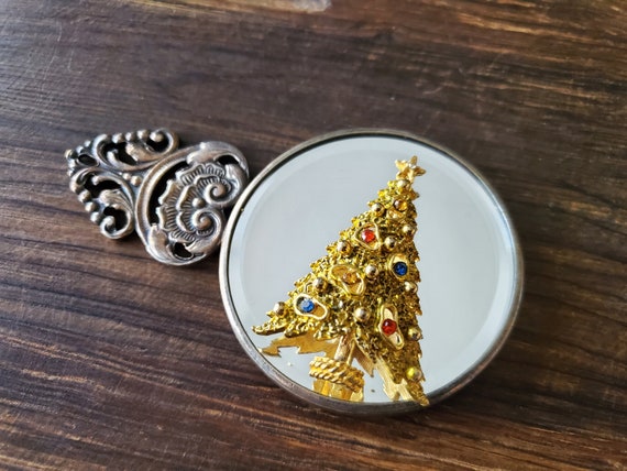 Vintage 1960's, Signed ART, Christmas Tree Brooch… - image 1