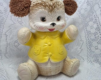 Oso de peluche de goma con orejas peludas de Edward Mobley, 1962, 25,4 cm (10 pulgadas)