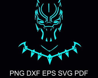 Black Panther Mask SVG Cricut, Neon Style Glow Shirt Design