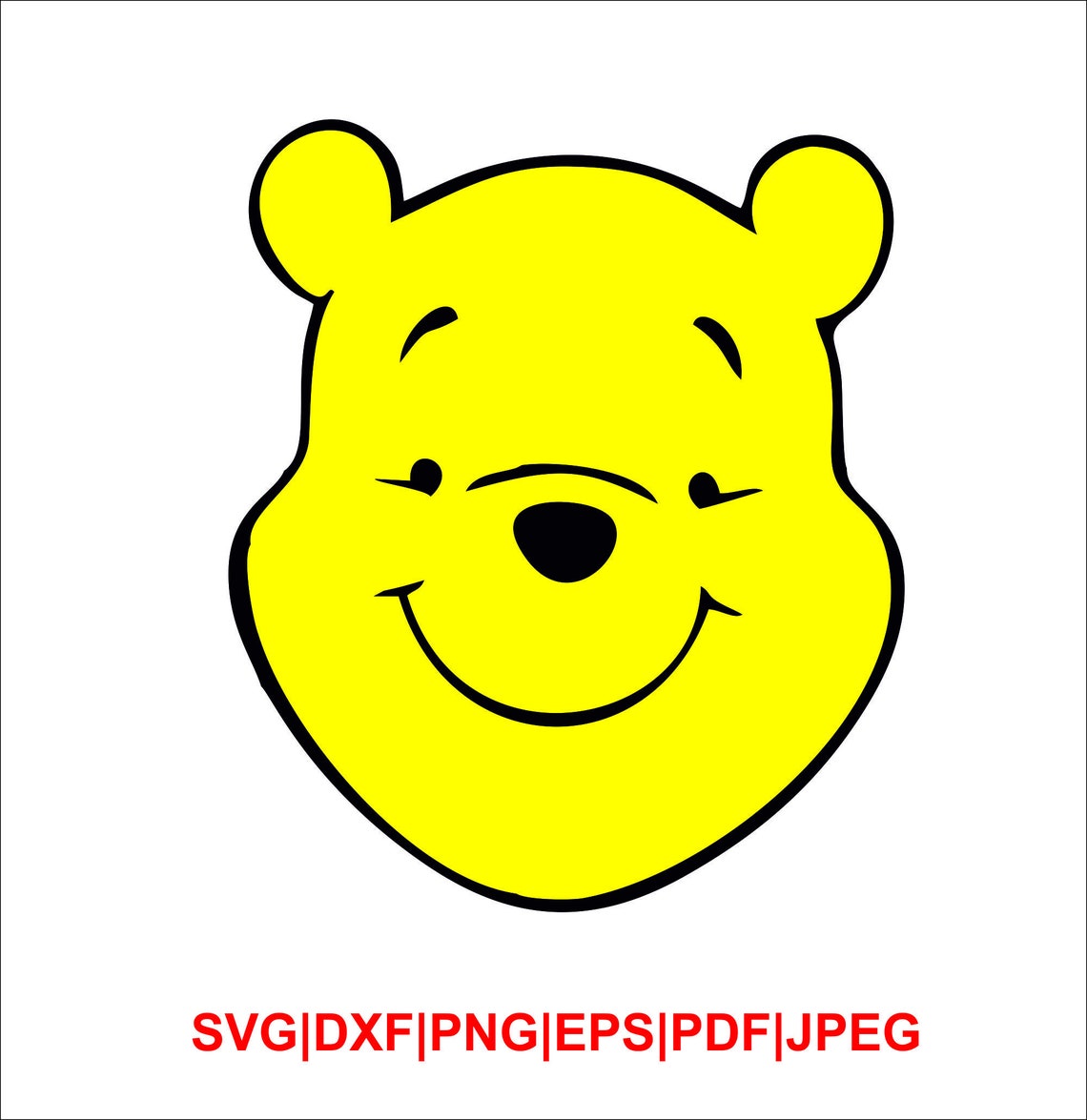 Winnie the Pooh Svg, Winnie Pooh Face Svg, Winnie Cricut File, Winnie