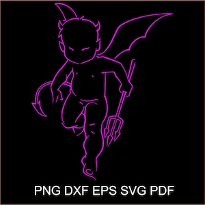 Obraz Little Devil Svg, Plik do cięcia sylwetki Little Devil, Plik do cięcia Little Devil Svg, Wektor Little Devil Svg, PDF, clipart, eps Devil