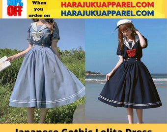 Women Girls Bowknot Lolita Mini Dress T-shirt Casual Short Sleeve Sailor Skirt 