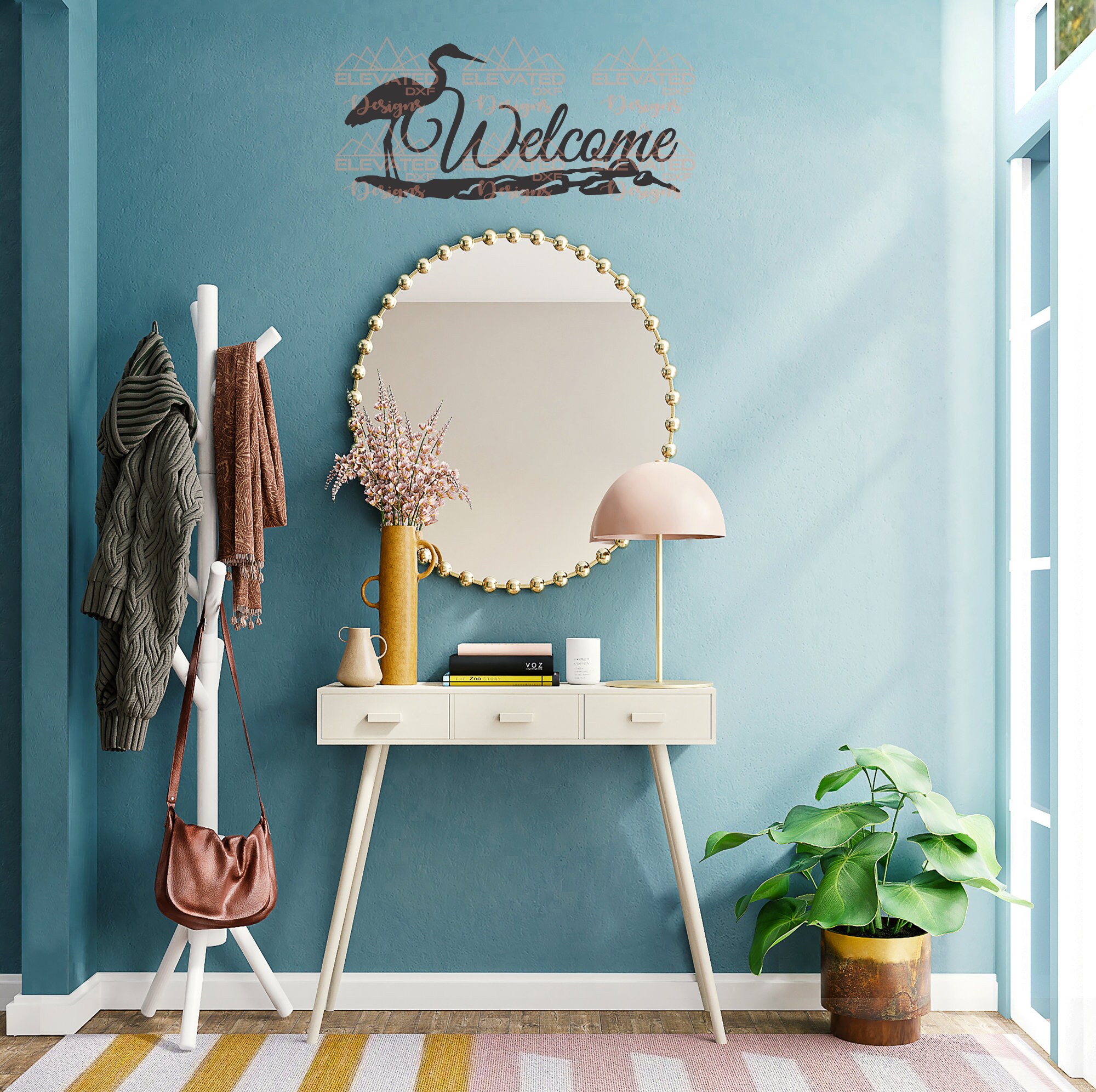 Nautical Welcome Sign Bundle DXF, Lighthouse Welcome, Blue Heron ...