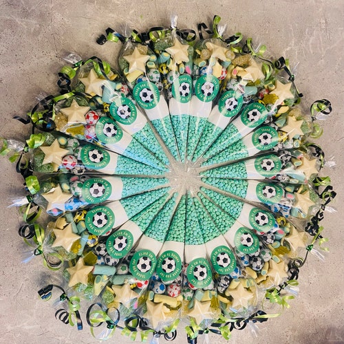 Football Footy Kids Sweet Candy Cones Sweets Party Bags Filled Etsy UK