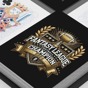 Celebrate your Fantasy Football League Season- 2024 Champion Poker Cards- Ultimate League Winner Gift, Epic Draft Day Conversation Starter