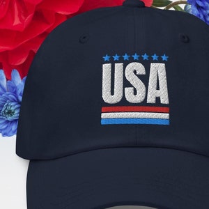 Casquette de baseball drapeau des États-Unis - Chapeau patriotique brodé avec drapeau unique, parfait pour les cadeaux, affichez votre fierté avec style
