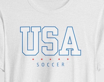 T-shirt de football avec États-Unis et étoiles - Cadeau sport de football américain patriotique rouge blanc bleu parfait pour les fans de football et les athlètes