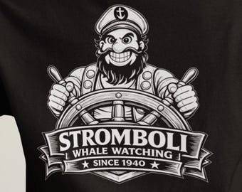 Stromboli Whale Watching Shirt Seit 1940 Cartoon Klassiker Geschenk für Pinocchio Fans Alltagskleidung Sammel-T-Shirt Mehr Stromboli Themen
