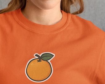 Tutti Fruitti Tees Orange Shirt- Bold Orange Tee with Cute Citrus Fruit Graphic, Fun Gift for Fruit Lovers, Juicy, Bright & Playful Style
