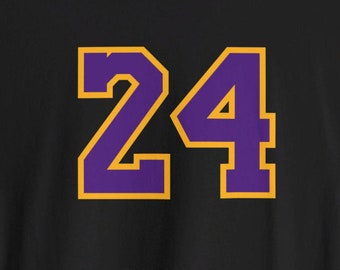 Celebrate Kobe Tribute T-Shirt Iconic Jersey Number 8 or 24 | Multiple Color options | Great Gift for Kobe Fans 8 or 24, True Mamba honor