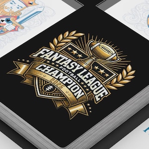 Celebrate your Fantasy Football League Season- 2025 Champion Poker Cards- Ultimate League Winner Gift, Epic Draft Day Conversation Starter!