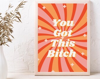Tienes esto imprimible, Word Art imprimible, Descarga digital de arte de pared, Arte de palabra imprimible, Arte de pared inspirador