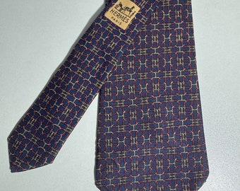 Hermes Krawatte Vintage Seide (((712 OA))