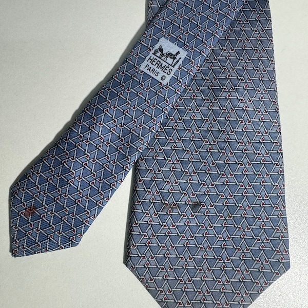 Hermes Tie Vintage Silk //7458 HA  //