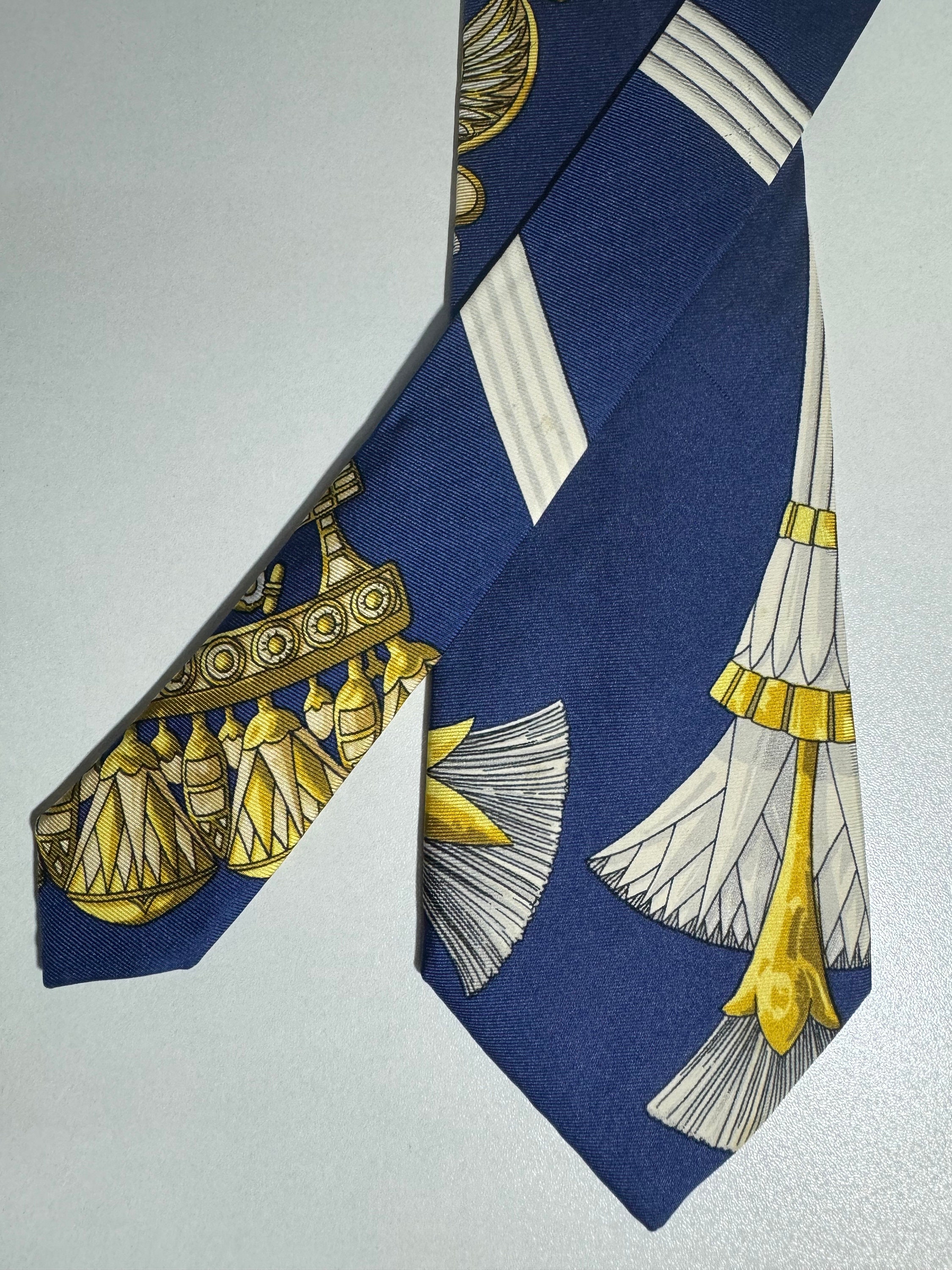 Vintage HERMES ネクタイ エルメス Hermes HERMES ネクタイ TIE 7cm フランス製 シルク