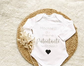 Babybody  / Patentante Geschenk / Schwangerschaft / Bodysuit / Body / Baby / Schwangerschaft verkünden / Patentante Verkündung