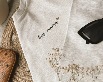 Mom Sweatshirt / personalisiert / Mom Sweater / Mum Sweater / Muttertagsgeschenk / Muttertag / Mum Sweatshirt / Baby Shower Geschenk