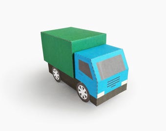 LKW Typ A. Papierspielzeug / Geschenkbox