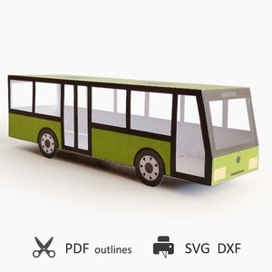 City Bus Templates - Cricut SVG Paper Toy