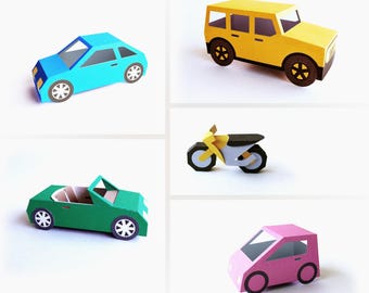 Cars SVG DXF PDF Templates for Cricut. Paper Toys