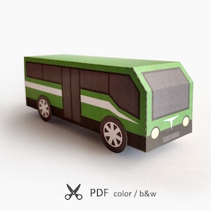 BUS Tipo A. Juguete de papel / Caja de regalo