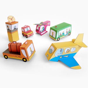 Airport - Papercraft for Kids. Printable Paper Toys