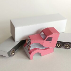 Semi-trailer Truck SVG Templates. Paper Toy to Build With Cricut - Etsy