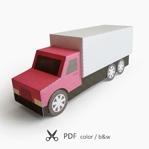 TRUCK Type D. Paper Toy / Gift Box