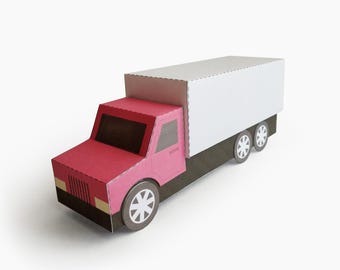 LKW Typ D. Papierspielzeug / Geschenkbox