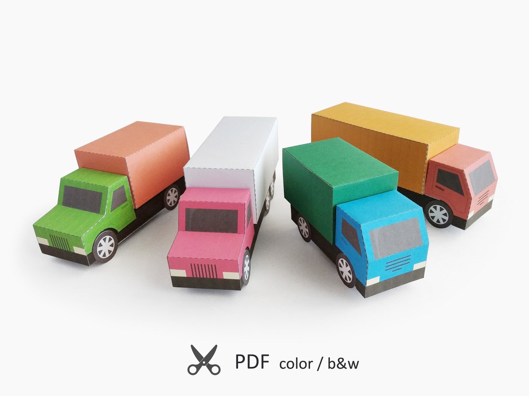 TRUCKS 4 in 1. Paper Crafts / Gift Boxes - Etsy