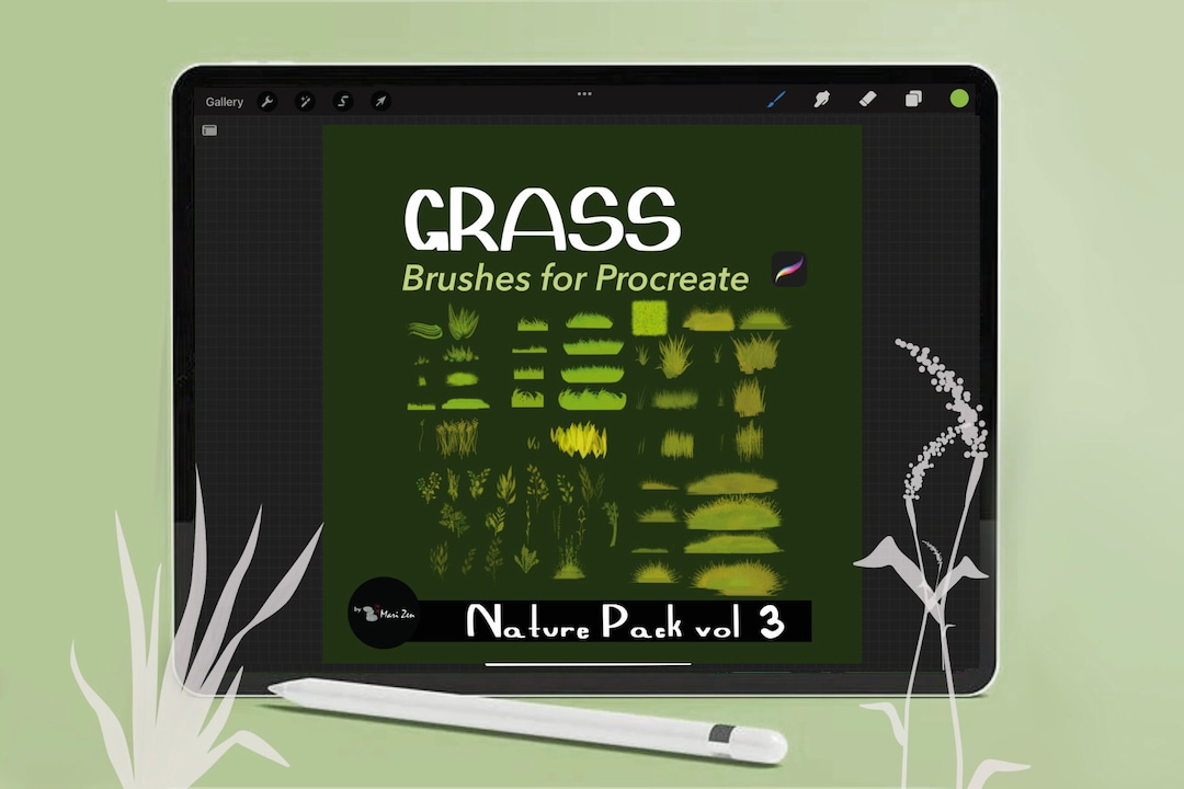 Procreate Grass Brushes: Nature Brush Set Vol. 3 (digital Download) - Etsy