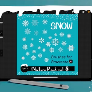 Snow Brushes for Procreate Nature Brushes Volume 8 Create nature environments fast and easy