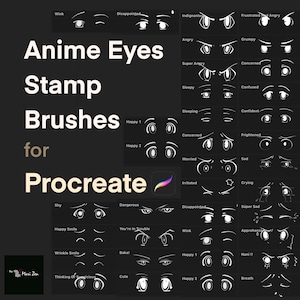 Procreate Anime Eye Stamp Brush for eyes reference brush stamps for Procreate Love anime & want to create the chibi style get this