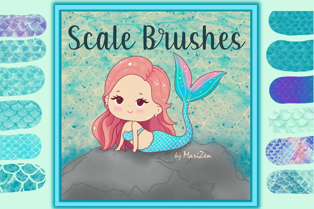 Procreate Brush Scale Brush Fish Scales Brushes Mermaid Scales Brushes
