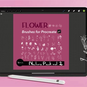Flower Stamp Brushes for Procreate Nature Brushes Volume 2 - Etsy