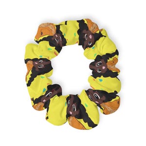 Vibrant Cartoon Scrunchie | Fun Hair Accessory | Gift for Kids, Teens & Fashion Lovers | Ideal for Summer Parties, Everyday Use, Playdates,