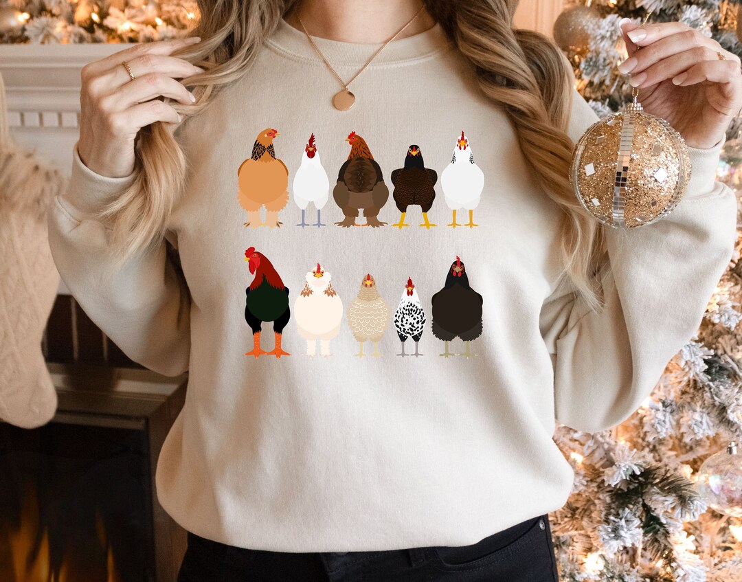 Women Chicken Shirt Woman Sweatshirt Chicken Chicken - Etsy