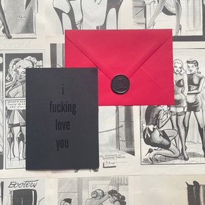 Ti amo fottutamente / Biglietto malizioso per lui / Biglietto di San Valentino sexy / Biglietto di compleanno sexy / Biglietto maleducato / Biglietto sporco / Biglietto per adulti / San Valentino