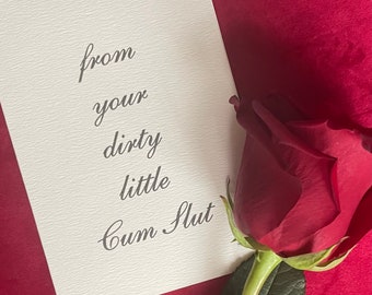 Tarjeta de felicitación traviesa: aniversario sexy, regalo atrevido