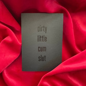 cum slut - freche Karte für Ihn | Freche Karte für sie | Jubiläumskarte | Sexy Geburtstagskarte | Erwachsenenkarte | Dirty Karte | Karte zum Valentinstag |