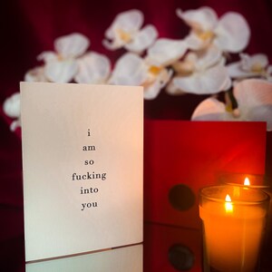 So Fucking Into You - Regalo travieso para él / Regalo travieso para ella / Tarjeta de aniversario sexy / Tarjeta de cumpleaños sexy / Tarjeta pervertida / Regalo sexy
