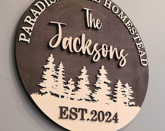 Custom family sign, tree sanme sign, wooden sign,round sign, wood family sign, last name sign, unique wood sign, family gift idea, custom