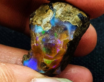 Opal Pendant Size 14x10x7 mm Loose Cut Stone Orange Opal Crystal Pattern Fire Opal Faceted Oval Rainbow Fire Make Opal Ring 4.2 Cts