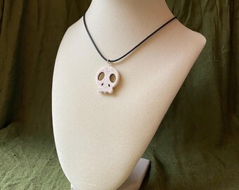 Skull Rope Necklace- Witchy, Whimsigoth, Halloween