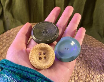 Fairycore Vintage Button Oversized Hair clips